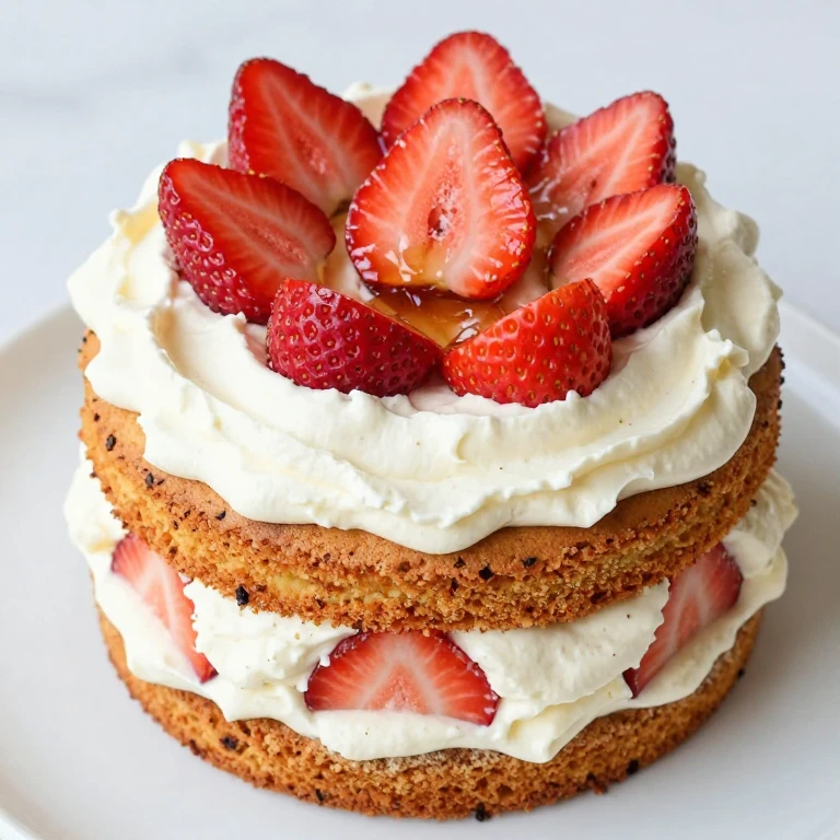 Spiced strawberry cake with bright lime mascarpone cream filling