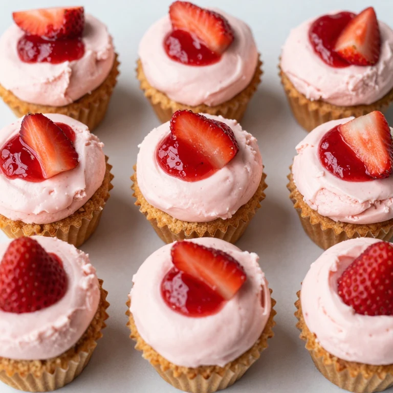 No-bake strawberry cheesecake bites with graham cracker crust and jam topping