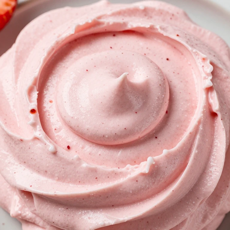 ultra-smooth mascarpone strawberry frosting with silky pink finish