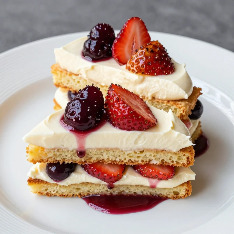 Olive oil cake with whipped mascarpone and balsamic roasted strawberries