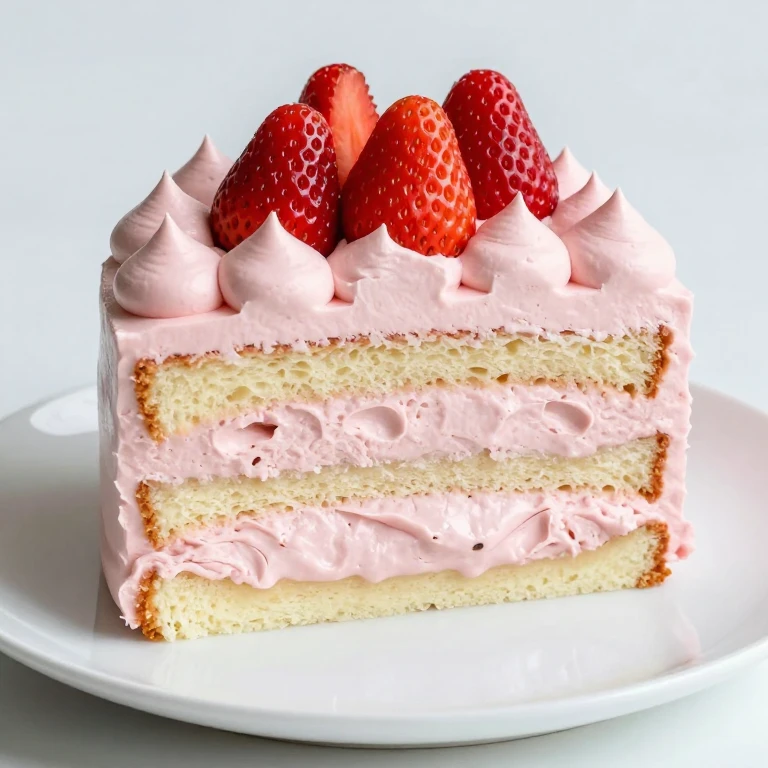 Sour cream cake with strawberry mousse filling and fresh berries