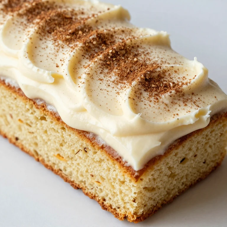Eggnog nutmeg sheet cake with eggnog buttercream and nutmeg dust