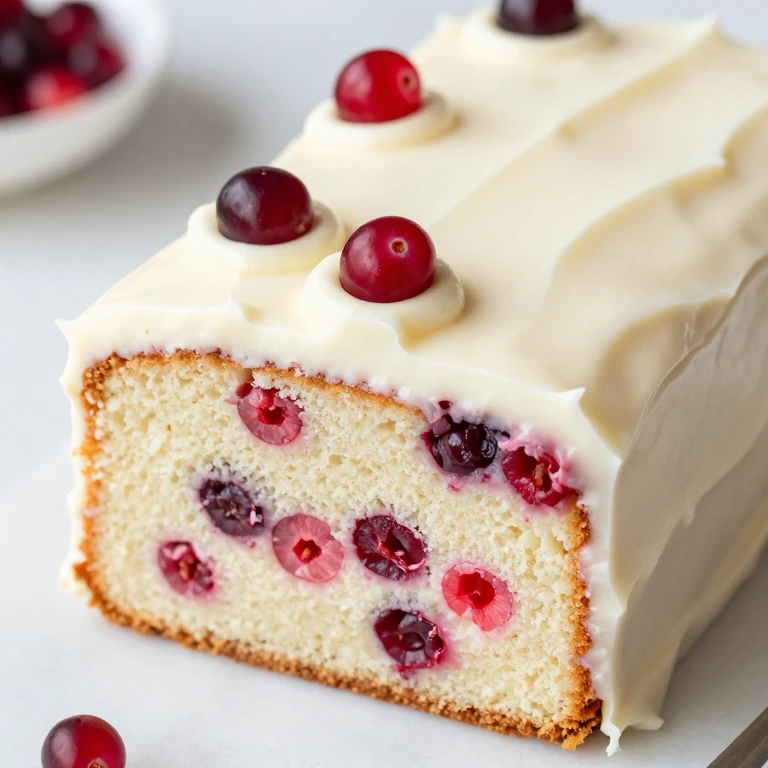 Cranberry white chocolate sheet cake with white chocolate buttercream frosting