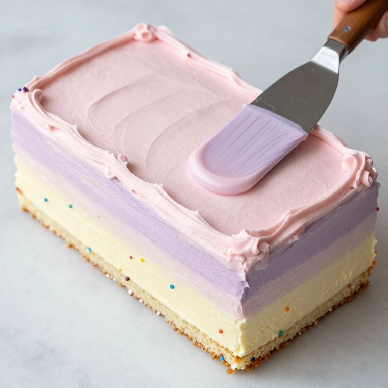 Vanilla funfetti cake with pastel ombré buttercream gradient fade