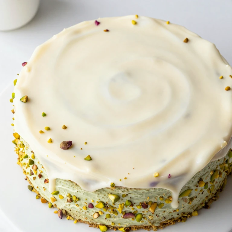 pistachio rose sheet cake with white chocolate ganache and pistachios