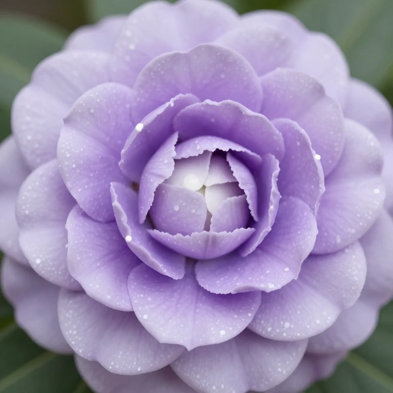 Lavender to purple ombre buttercream flower with white center dot