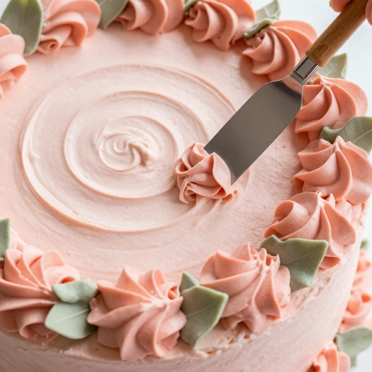 Coral and blush swirled bloom border with sage green accent leaves