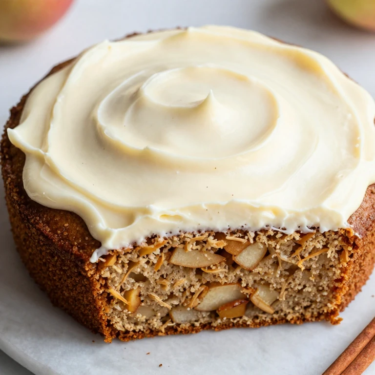 Spiced apple cake with cream cheese frosting