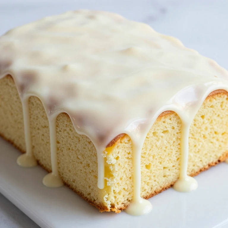 Lemon sheet cake with white chocolate ganache drips cascading down sides