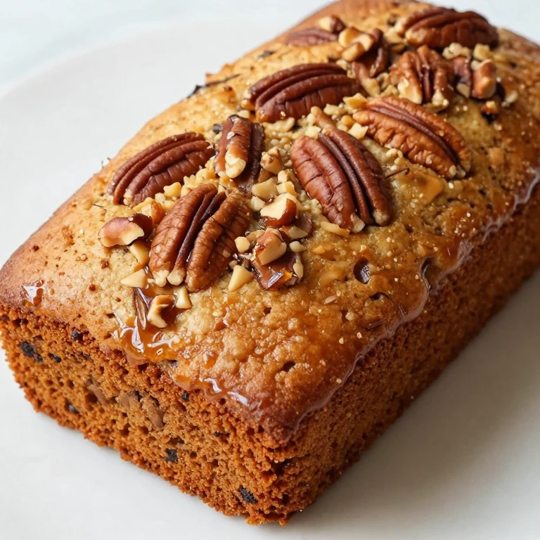 Maple pecan sheet cake with visible chopped pecans throughout