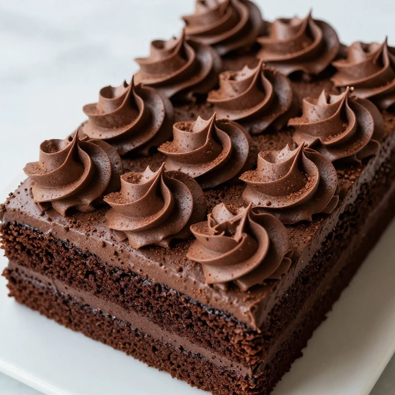 Mocha malt sheet cake with malted chocolate frosting