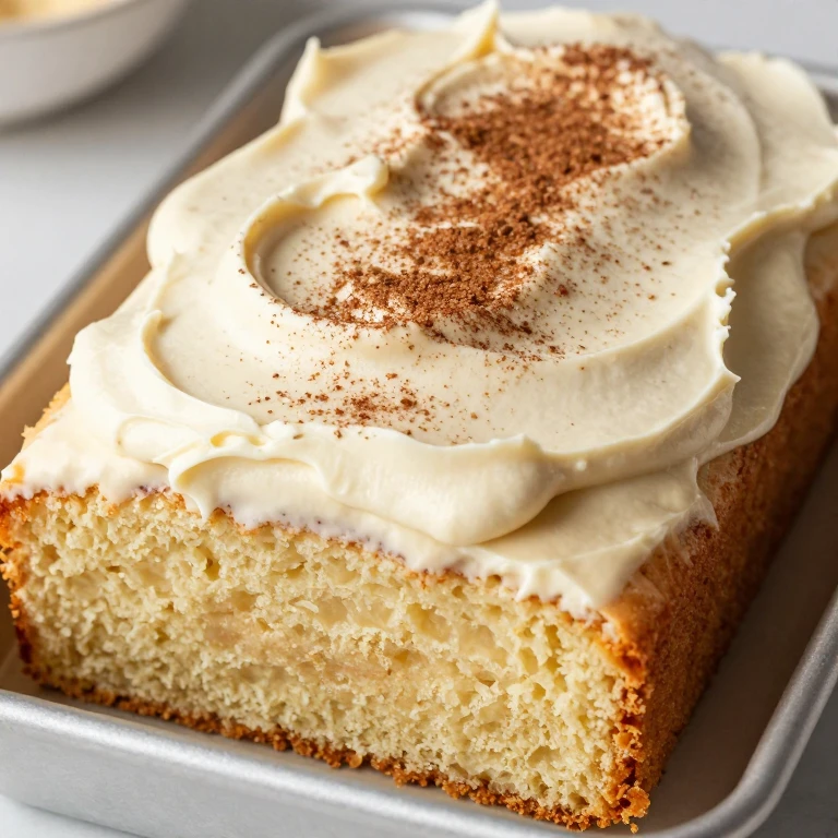 Vanilla chai sheet cake with spiced cream cheese frosting
