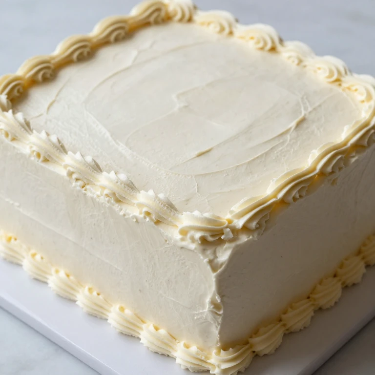 elegant vanilla bean buttercream wedding sheet cake with smooth white frosting