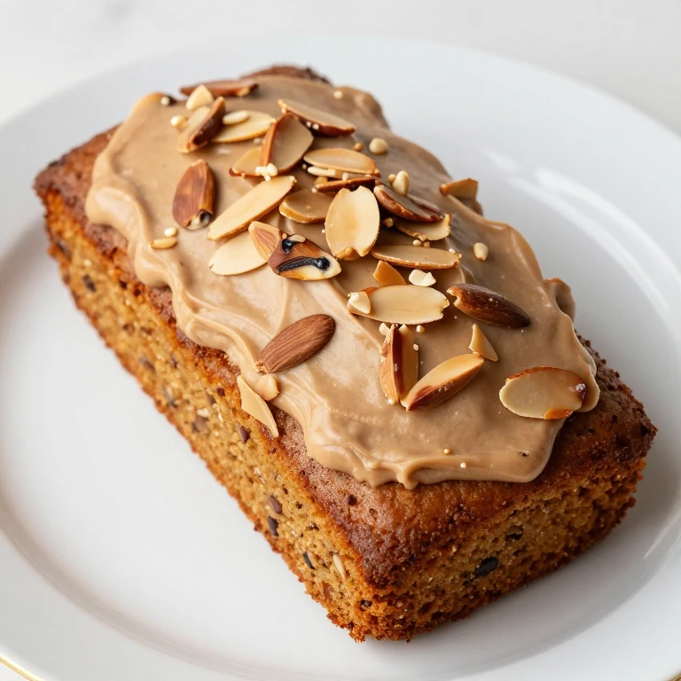 Brown butter almond cake with toasted almonds and nutty frosting