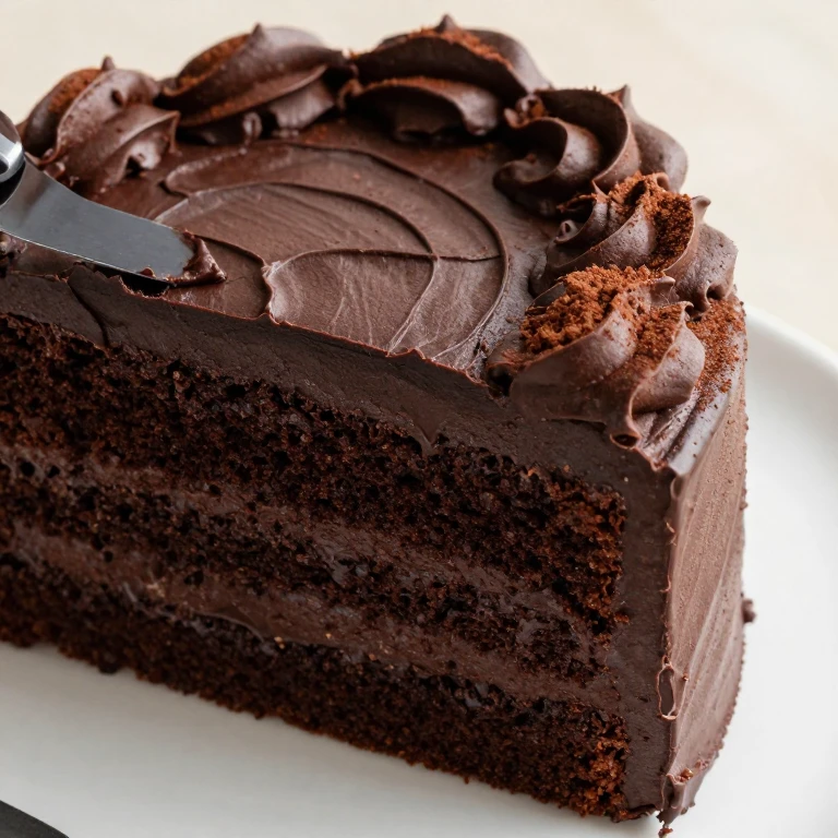 Dark chocolate sheet cake with creamy cocoa frosting and textured finish