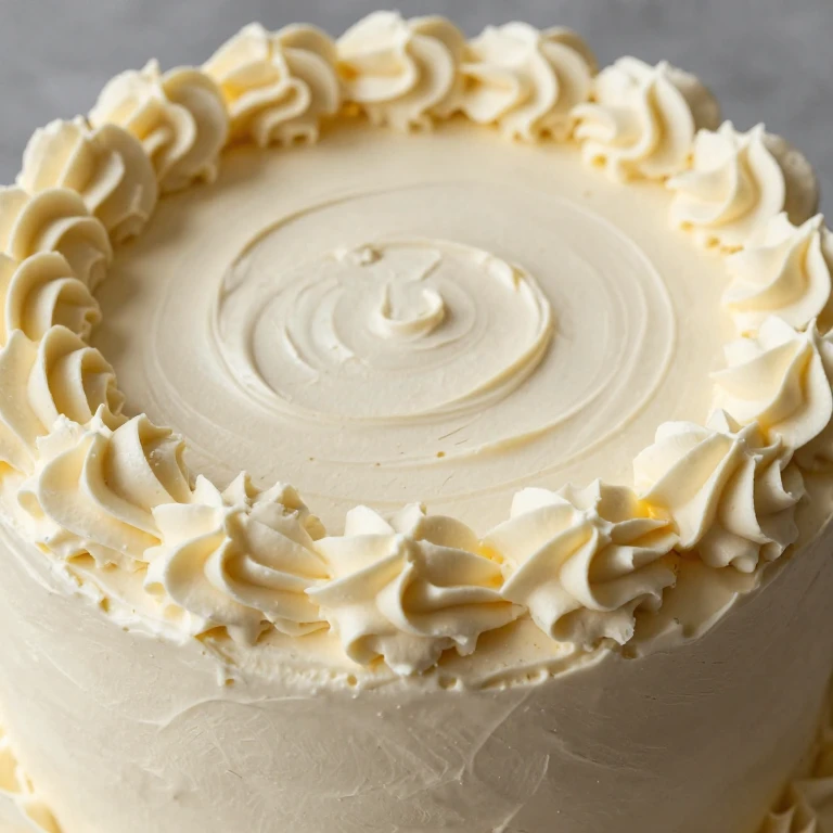 Sheet cake with textured swoosh buttercream border and peaked design