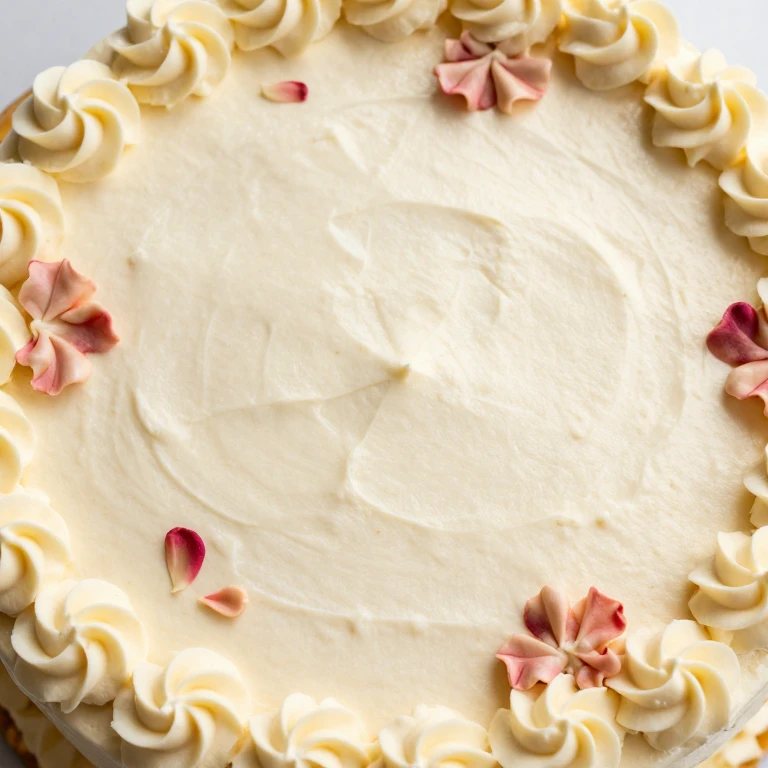 Sheet cake with scattered small piped buttercream rosette flower pattern