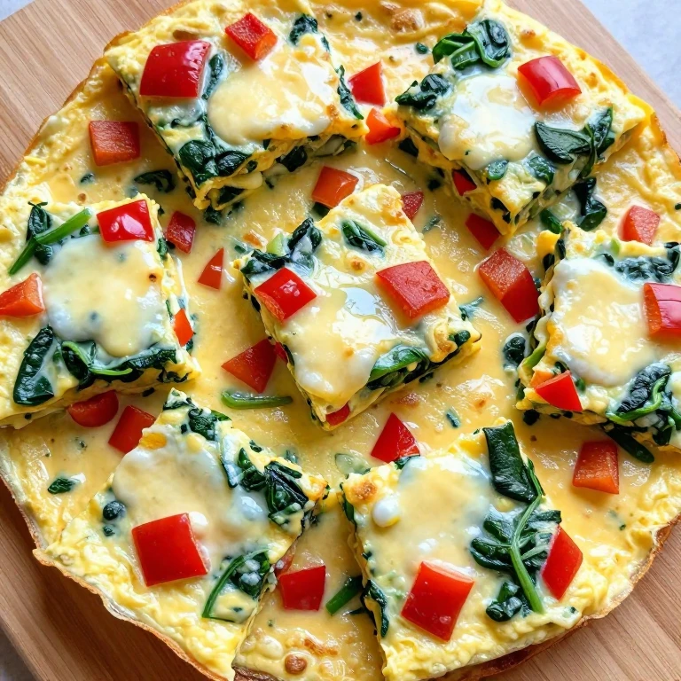 Red-and-green veggie omelette bites with mozzarella cheese