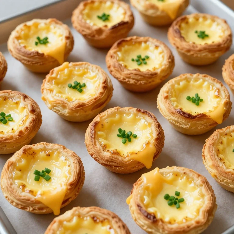 Mini croissant egg-and-cheese bakes with gruyere and chives