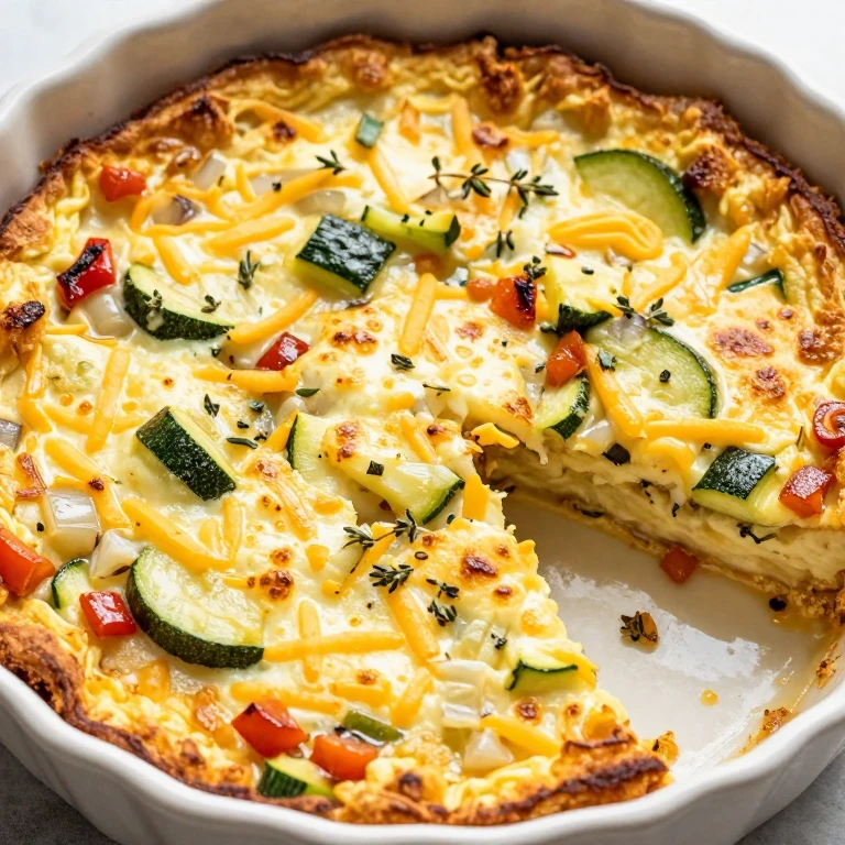 Golden baked veggie egg squares with melted cheddar and fresh thyme